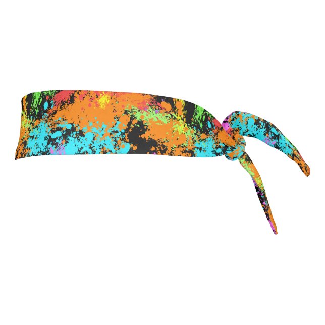 Retro Paint Splatter Patterned Tie Headband (Rotate 90)