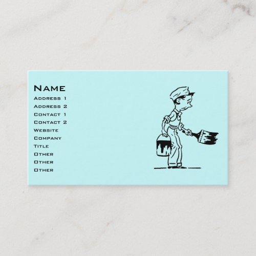 Retro Painter Business Card Templates