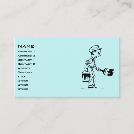 Customizable Retro Painter Business Card Templates