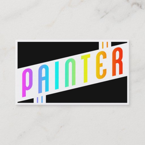 Customizable retro painter business card templates