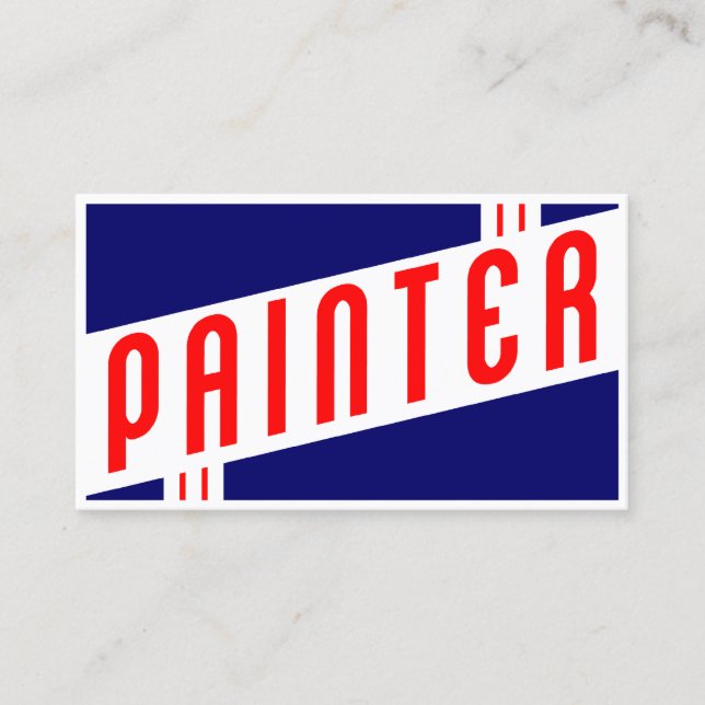 retro painter business card (Front)