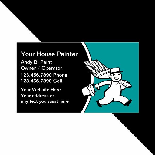 Customizable Retro Painter Business Cards