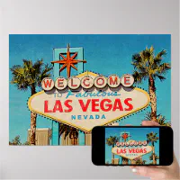 Welcome to fabulous Las Vegas Throw Pillow by Retro Love Photography