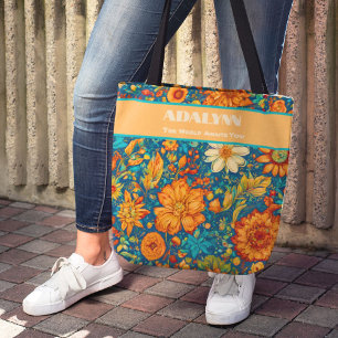 Retro Painting Graduation Gifts for Granddaughter Tote Bag