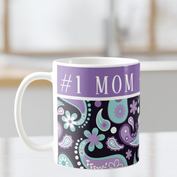 Retro Paisley And Daisy #1 Mom Mothers Day Coffee Mug by StuffByAbby at Zazzle