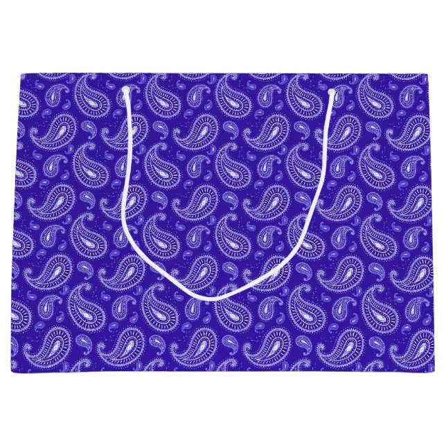 Retro Paisley Bandanna/Bandana Large Gift Bag (Front)