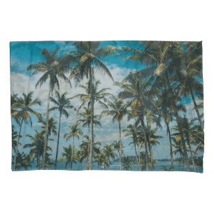 Retro Palm Ocean Silhouette Pillow Case
