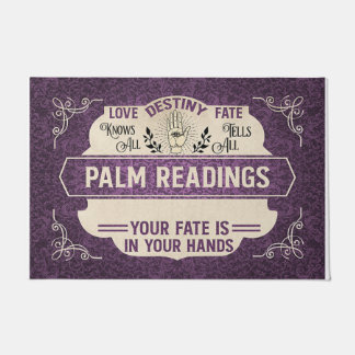 Retro Palm Reading Doormat, Tarot Reader Doormat