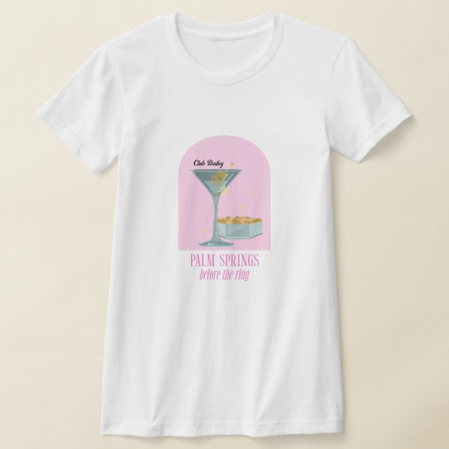 Retro Palm Springs Bachelorette Party T-Shirt (Laydown)