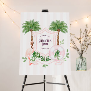 Retro Palm Springs Beach Club Bachelorette Welcome Foam Board