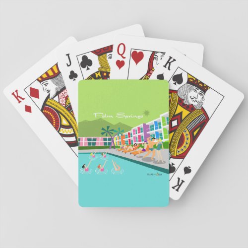 Retro Palm Springs Hotel Classic Playing Cards