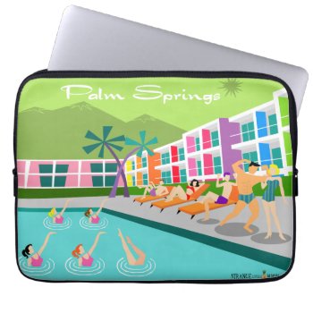 Retro Palm Springs Hotel Electronics Bag by StrangeLittleOnion at Zazzle