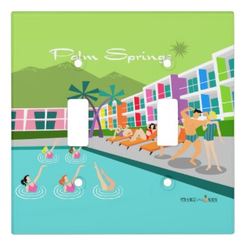Retro Palm Springs Hotel Light Switch Cover by StrangeLittleOnion at Zazzle