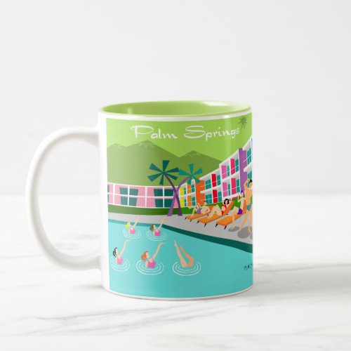 Retro Palm Springs Hotel Mug