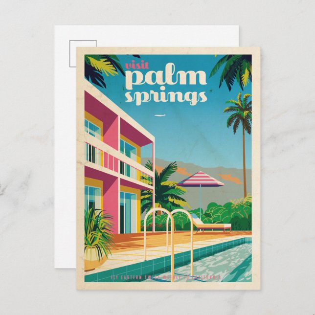 Retro Palm Springs Hotel Postcard (Front/Back)