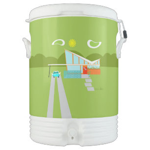 Retro Palm Springs House Igloo Beverage Cooler