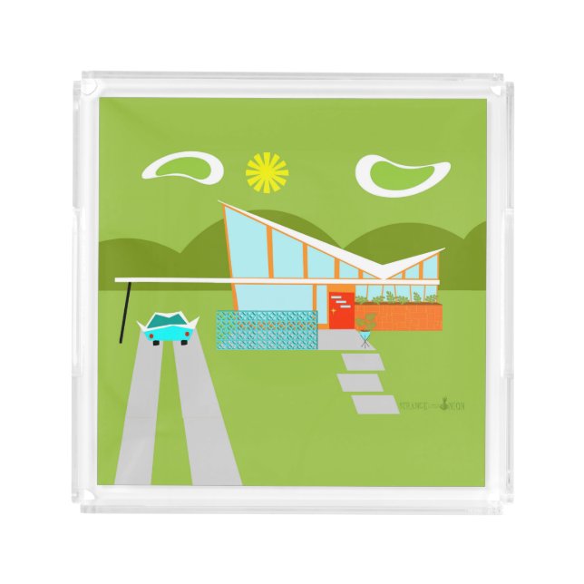 Retro Palm Springs House Perfume Tray (Front)