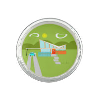 Retro Palm Springs House Ring