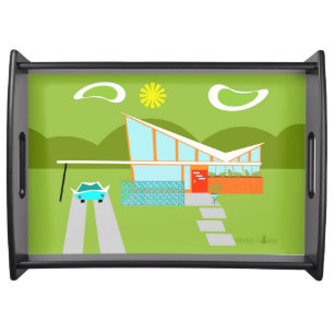 Retro Palm Springs House Serving Tray