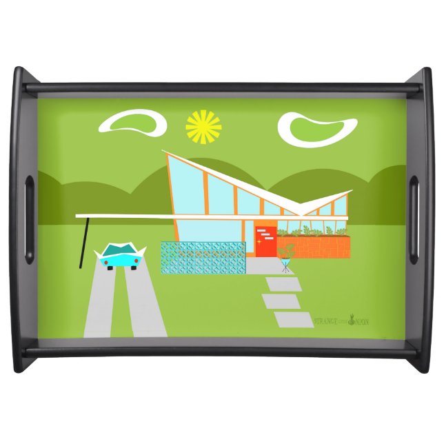Retro Palm Springs House Serving Tray (Front)