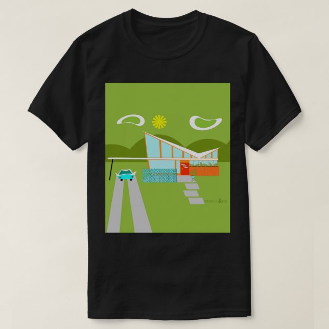 Retro Palm Springs House T-Shirt (Design Front)