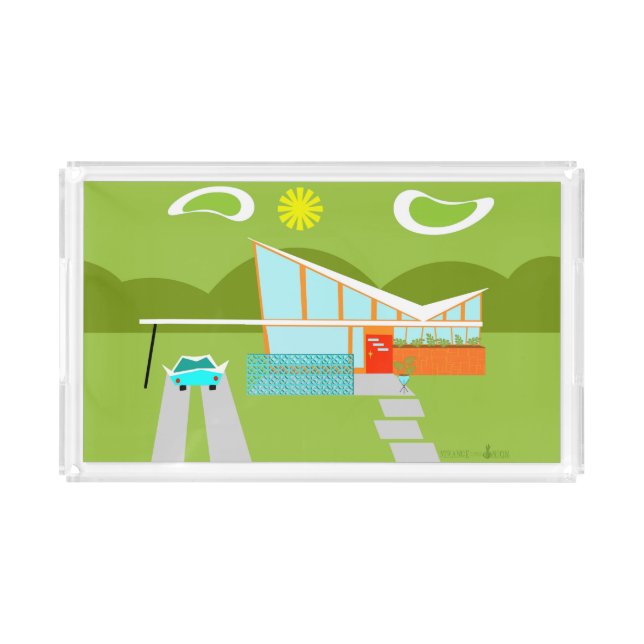 Retro Palm Springs House Vanity Tray (Front)