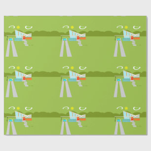 Retro Palm Springs House Wrapping Paper