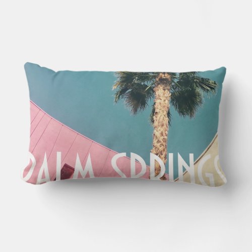 Retro Palm Springs Lumbar Pillow