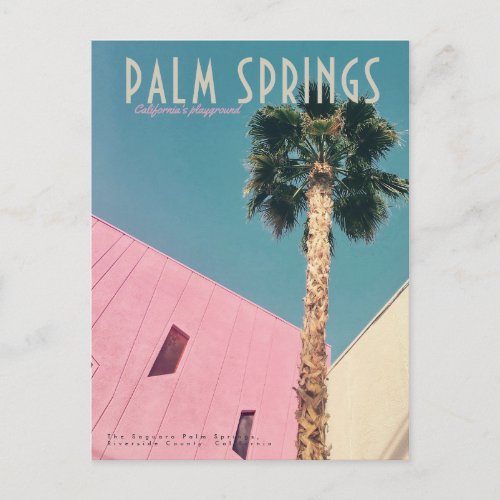 Retro Palm Springs Travel Postcard