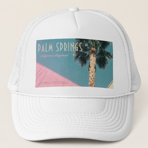 Retro Palm Springs Trucker Trucker Hat