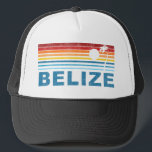 Retro Palm Tree Belize Trucker Hat<br><div class="desc">Belize</div>