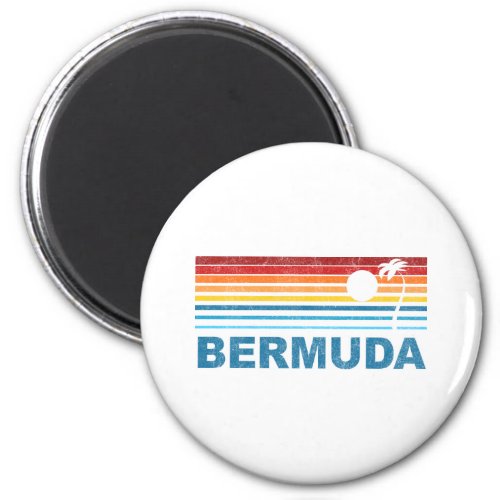 Retro Palm Tree Bermuda Magnet
