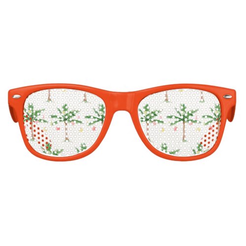 Retro Palm Tree Christmas in July Summer Party Kids Sunglasses
