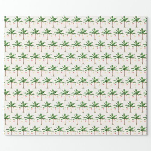 Retro Palm Tree Christmas in July Summer Party Wrapping Paper