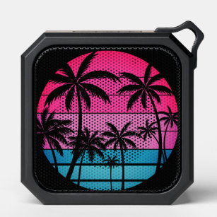 Retro Palm Tree Design Bluetooth Speaker