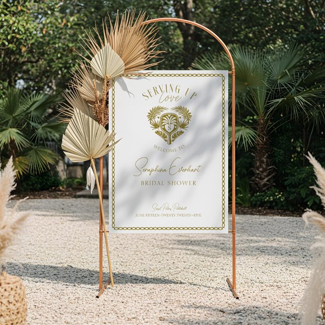 Retro Palm Tree Pickleball Bridal Shower Welcome Foam Board (Retro Palm Tree Pickleball Bridal Shower Welcome Foam Board)