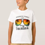 Retro Palm Trees Sunglasses Family Vacation  T-Shirt<br><div class="desc">Customize this Retro Palm Trees Sunglasses Family Vacation T-Shirt custom matching vacation shirt for all of your favorite people. This great matching shirt can be customized for each member of your family group. Your family will love having their own Retro Palm Trees Sunglasses Family Vacation T-Shirt design on a shirt...</div>