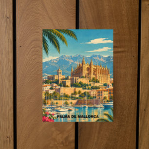 Retro Palma de Mallorca Baleares Vintage Travel Postcard