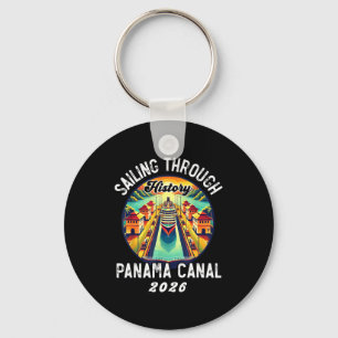 Retro Panama C Panama Waterway Sailing Cruising 20 Keychain
