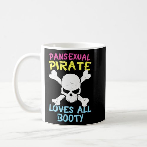 Retro Pansexual Pirate Loves All Booty Cute Lgbt P Coffee Mug