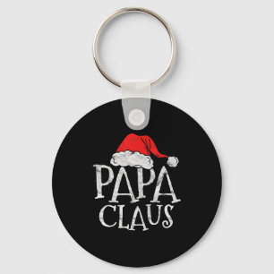 Retro Papa Claus Gift Funny Christmas Santa Costum Keychain