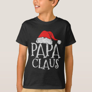Retro Papa Claus Gift Funny Christmas Santa Costum T-Shirt