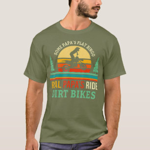 Retro Papa Dirt Bike Gift Dad Dirtbike Gifts T-Shirt