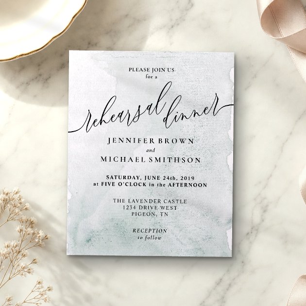 Retro Paper Greenery budget Rehearsal Dinner