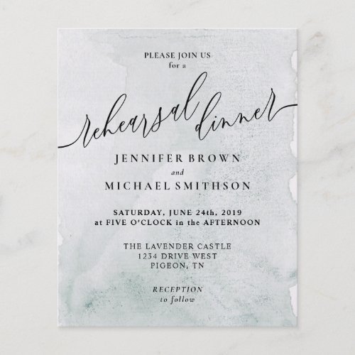 Retro Paper Greenery budget Rehearsal Dinner