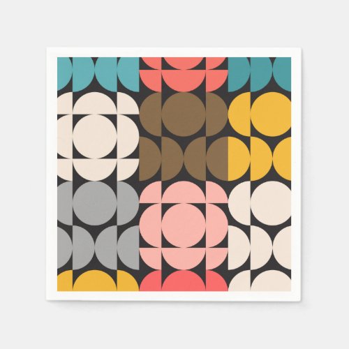 Retro Paper Napkin Mid_Century Modern Style