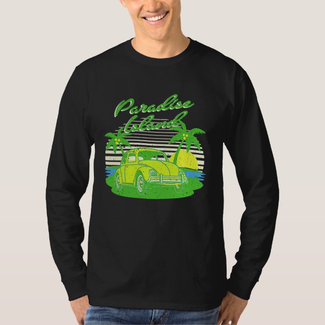 Retro Paradise Island Spring Break T-Shirt (Front)