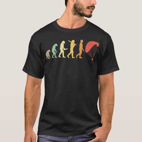 Retro Paragliding Evolution Gift For Paragliders 2 T_Shirt