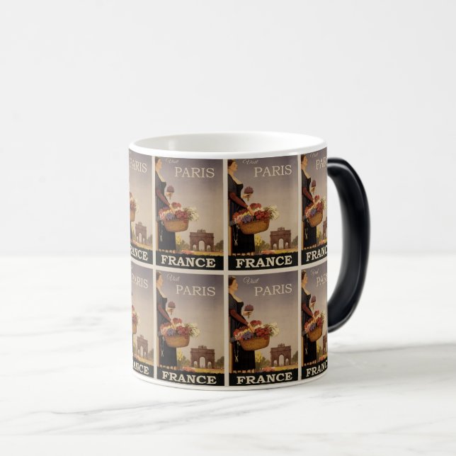 Retro Parisian Elegance Color Morph Mug (Front Right)