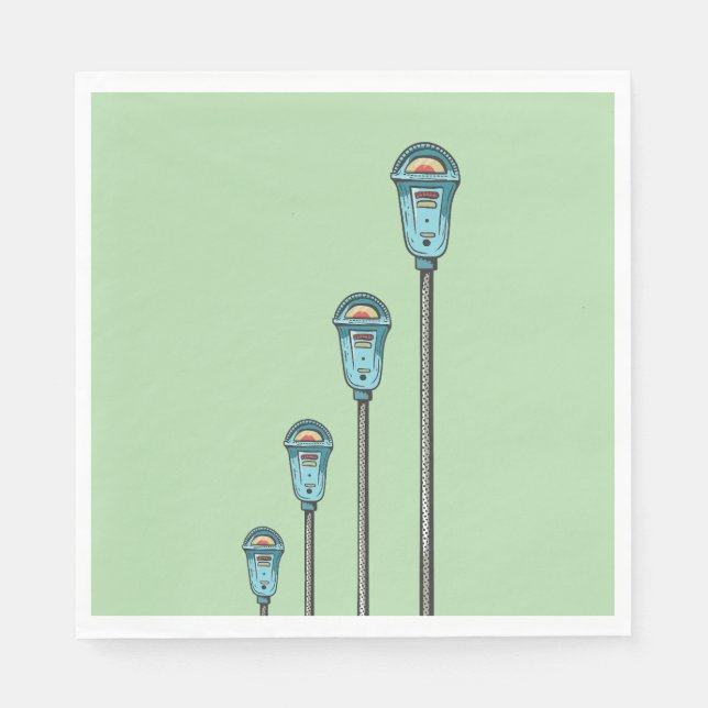 Retro parking meter napkins (Front)